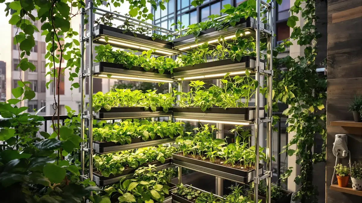 Dit revolutionaire verticale hangende zaaisysteem biedt drie keer meer groenten per m²