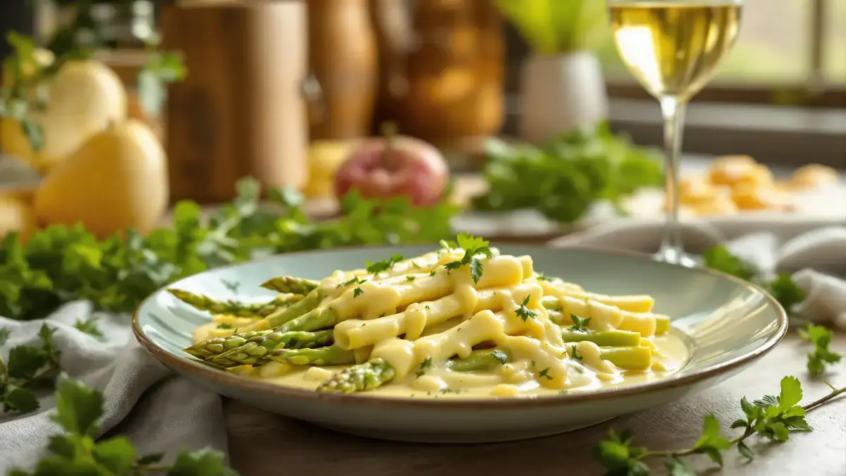 Laat je verrassen door de geheime saus van Laurent Mariotte die de klassieker asperges opnieuw uitvindt